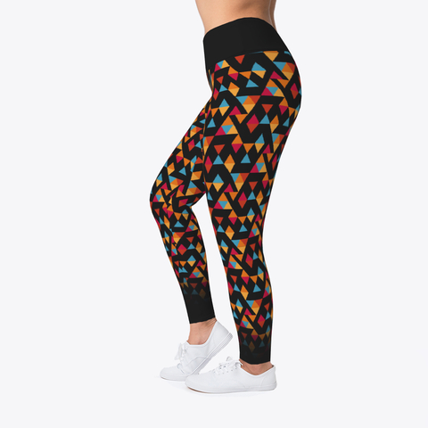 Custom Colorful Triangle Pattern Workout Leggings DIY Colorful Triangle Pattern Workout Leggings