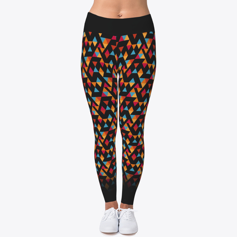 Custom Colorful Triangle Pattern Workout Leggings DIY Colorful Triangle Pattern Workout Leggings